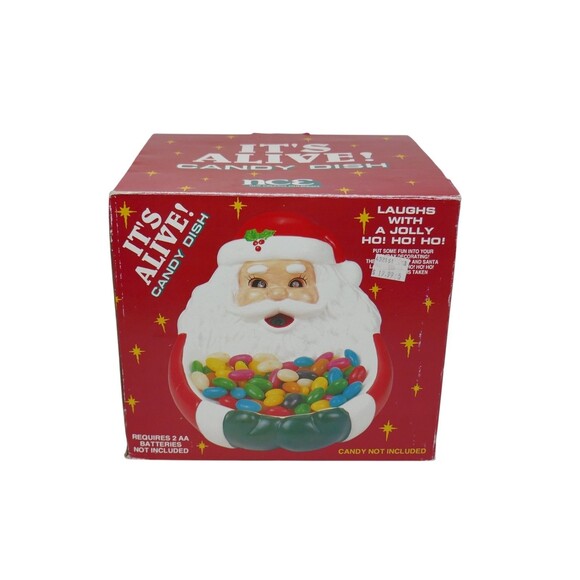 NCE Creative Enterprises 1993 It's Alive Santa Claus Ceramic Candy Dish in Box - Picture 11 of 14